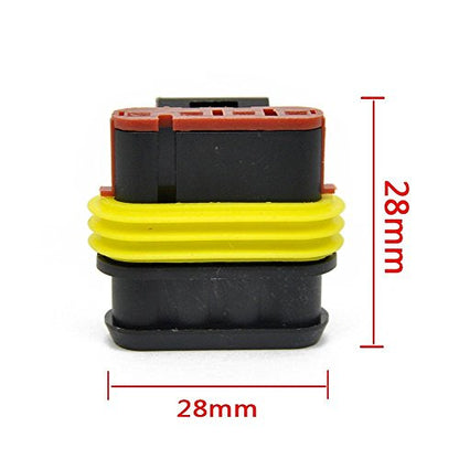 MUYI 10 Kit 4 Pin Way Waterproof Electrical Connector 1.5mm Series Terminals Water Resistend - style: 4pin connector(10 sets)