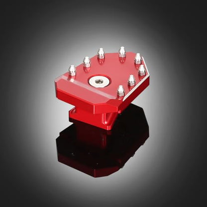 KLR650 Motorcycle CNC 3D Brake Pedal Red Rear Foot Extension Pedals Motorcycle Rear Pedals Footbrake Lever Pedal Enlarge Extension Pad Aluminum Alloy Compatible With KLR650 2008-2025 - color: Red