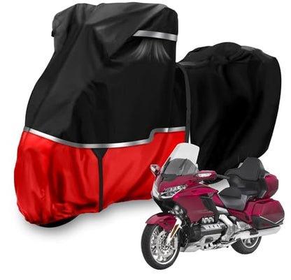 420D Motorcycle Cover Suitable for Honda GL1500, GL1800, Valkyrie Interstate, Oxford Cloth Waterproof Motorcycle Cover Easy to Clean Tear-Resistant All Weather Protection for Outdoor Protection - size: Honda Touring