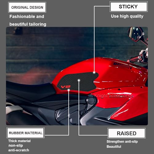 Motorcycle Tank Traction Pad Anti Slip Sticker Gas Knee Grip Protector for Panigale Streetfighter V2 2022 2023