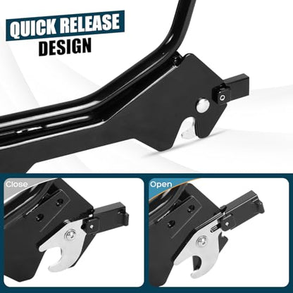 Rear Backrest Sissy Bar Compatible With For Harley Softail Fat Boy FLFB FLFBS Breakout FXBR FXBRS 2018-up Upright Passenger Sissy Bar Backrest With Back Rest Pad - color: Without Luggage Rack