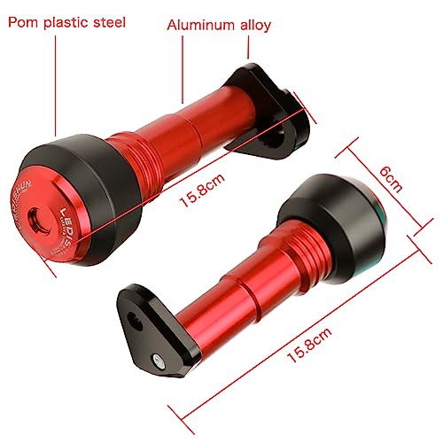 Motorcycle Falling Protection Frame Sliders Fairing Guard Anti Crash Pad Protector Compatible With BMW G310R, G310GS (2017-2025) ; G310 R, GS 17-18-19-20-21-22-23-24-25 (Red) - color: Red