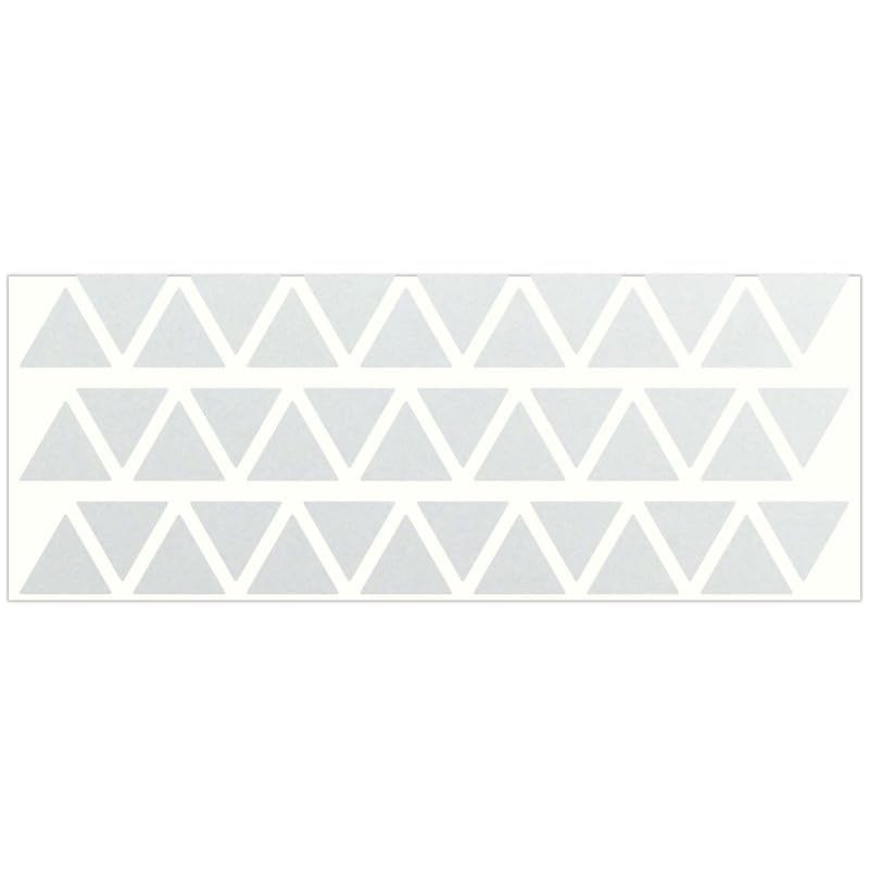 LiteMark Reflective Triangle Sticker for Bike, Helmet, White, 1 Inch - Pack of 42 Pcs - color: White