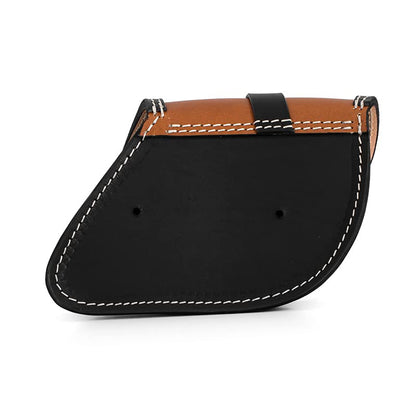 Leather Swingarm Bag Compatible with all 2015-2024 Scout and Scout Bobber, 2025-2026 Scout 101, 2025-2026 Scout Classic, 2025-2026 Sport scout, 2025-2026 Super Scout (Bicolor Black -DT) - color: Bicolor Black -DT