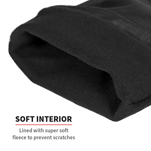 ViaTerra Motorcycle Helmet Visor Sleeve - Scratch-Free Soft Fleece Face Shield Bag - Universal Fit for Street & ADV Helmets - Secure Storage Pouch