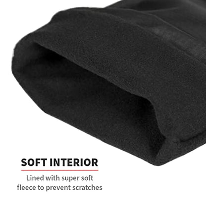 ViaTerra Motorcycle Helmet Visor Sleeve - Scratch-Free Soft Fleece Face Shield Bag - Universal Fit for Street & ADV Helmets - Secure Storage Pouch