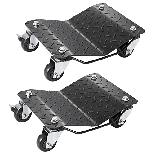 VEVOR Wheel Dolly, 3000 lbs Car Moving Dolly, Wheel Dolly Car Tire Stake Set of 2 Piece, Heavy-Duty Car Tire Dolly Cart Moving Cars, Trucks, Trailers, Motorcycles, and Boats - size: 2 Pack, style: 3000 LBS，2 Pack