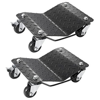 VEVOR Wheel Dolly, 3000 lbs Car Moving Dolly, Wheel Dolly Car Tire Stake Set of 2 Piece, Heavy-Duty Car Tire Dolly Cart Moving Cars, Trucks, Trailers, Motorcycles, and Boats - size: 2 Pack, style: 3000 LBS，2 Pack