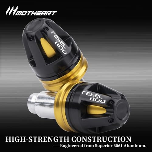 Motorcycle Handlebar End Plugs For Rebel 1100 (CMX1100) 2021-2024 17mm Diameter 7/8” Bars CNC Handlebars (See details below) rebel 1100 Accessories (Gold) - color: Gold