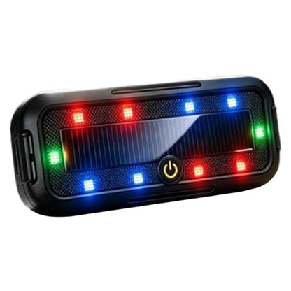 Automotive LED Flashing Lights - Solar Powered Safety Beacons, Warning Signal Lamps, emergencys Visibility Accessories, Durable Driving Equipment | Vehicle Lights Night for Motorcycle RV SUV Electric