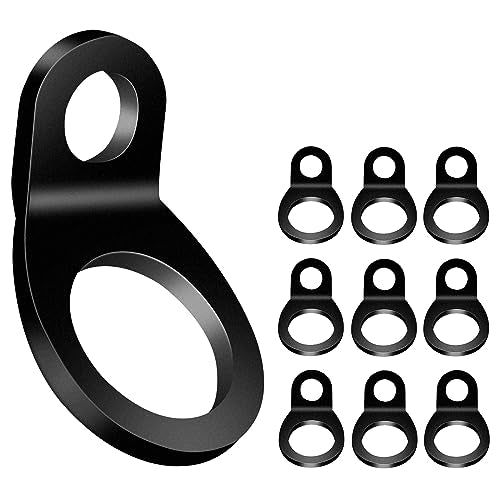 Tie Down Strap Rings Tie-Down Anchors Hooks Stainless Steel Lashing Rings with Black Powder Coating for Tiedown Attachment Points for Dirt Bike, Motorcycle, Trailer,Pickup,Truck,Camper,RV (Pack of 10) - color: Black, size: Small-10 Pack