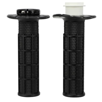 Motorcycle Lock-on Grips 7/8”Handlebar Handle Universal for KLX 140 KLX300R CRF250F CRF300L YZ250F YZ450F DRZ400 TW200 YFZ450 Dirt Pit Bike ATV Black - color: black