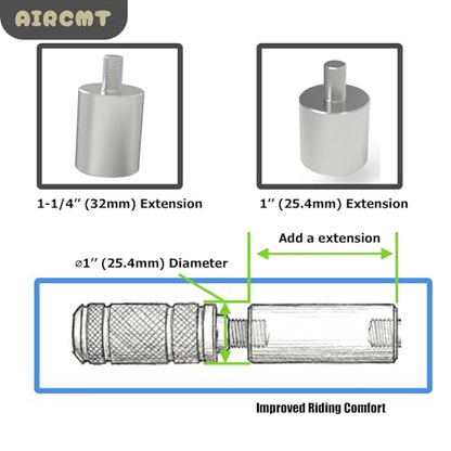 32mm(1-1/4'') Gear Shift Lever Foot Peg Extension with 25mm(1'') Diameter Fits for Harley Davidson,304 Stainless Steel Shifter Peg Extension Spacer,Bolt-On Installation - size: 32mm(Extension), style: 1''(25.4mm) Diameter