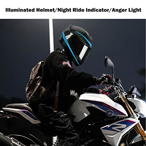 Motorcycle Helmet Light Kit,3 Mode Ride Signal LED Light Night Riding Signal Helmet Light for Motorcycle Bike Helmet,Blue - color: Blue