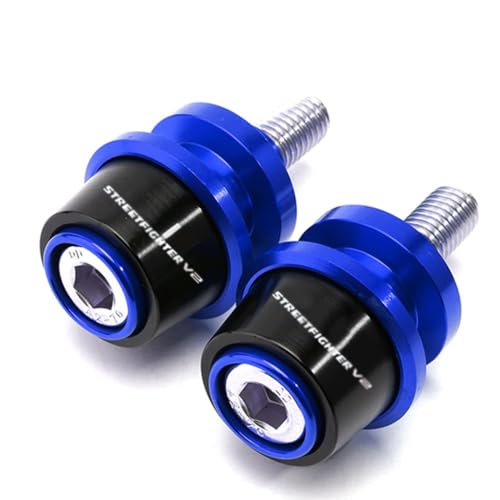 For STREETFIGHTER V2 StreetfighterV2 streetfighterv2 streetfighter v2 Streetfighter V2 8MM Motorcycle Accessories CNC Aluminum Premium Swingarm Spool Slider Stand Screws (Blue) - color: Blue