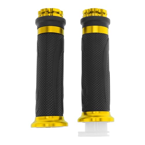 7/8" 22mm 15/16" 24mm Motorcycle Hand Grips Cover Kit Non Slip Handlebar Grips for Motorcycle Scooter Bicycle ATV Gold Tone - color: Gold Tone