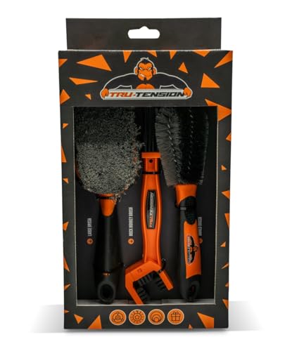 Tru-Tension | Premium Bicycle Brush Kit | Suitable for All Road, Mountain & Race Bikes | Bicycle Tools & Accessories | 3 Piece Bicycle Kit - size: 3 Count (Pack of 1)