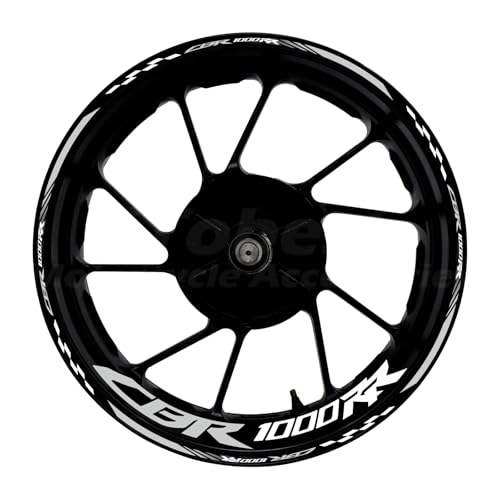 CBR 17 inch Wheel Rim Stickers Decals Tape Compatible with CBR1000RR 2004-2025 Motorcycle Reflective Rim Tapes Sticker Stripe(Grey) - color: Grey