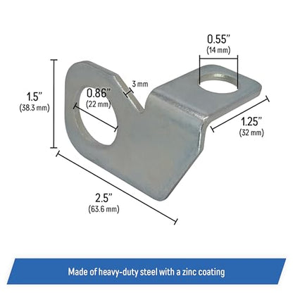 Rear Axle Safety Flag Whip Mounting Bracket for Motorcycle, Dirt Bike, Motocross, Off-Road, Dune Flag, 22mm - Zinc