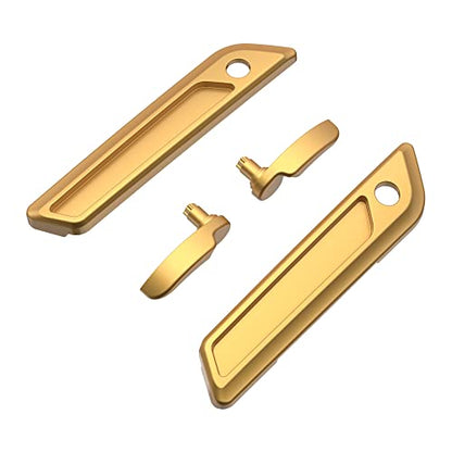 Advanblack Saddlebag Latches Covers, Lid Lifters Levers Fit for 2014+ Harley Touring Hard Saddlebags - Black Hills Gold - color: Black Hills Gold
