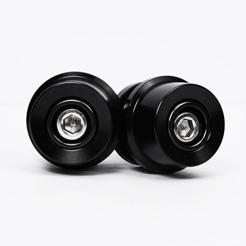 M8 Bobbins Swing Arm Spools For Ninja 400 500 650 ZX6R ZX10R GSXS 750 1000 GSX-8S GSXR 600 750 1000 S1000RR/R/XR CBR 600 900 954 1000 RR Motorcycle Swingarm Spools Slider Stand Paddock Screw (Black) - color: Black