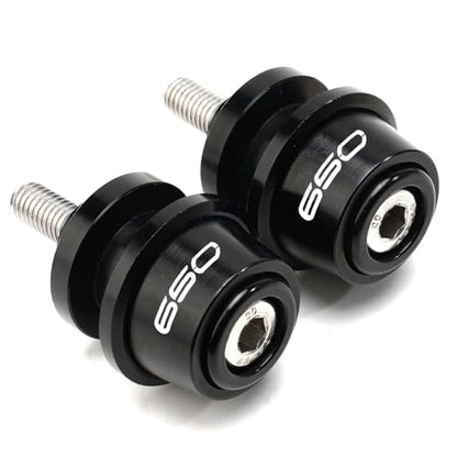 Compatible with 2025 Ninja 650 KRT Ninja650 Z650 RS Z 650 Versys 650 2015-2021 2022 2023 2024 2025 CNC Motorcycle Swingarm Spool Slider Stand Screws (Black) - color: Black