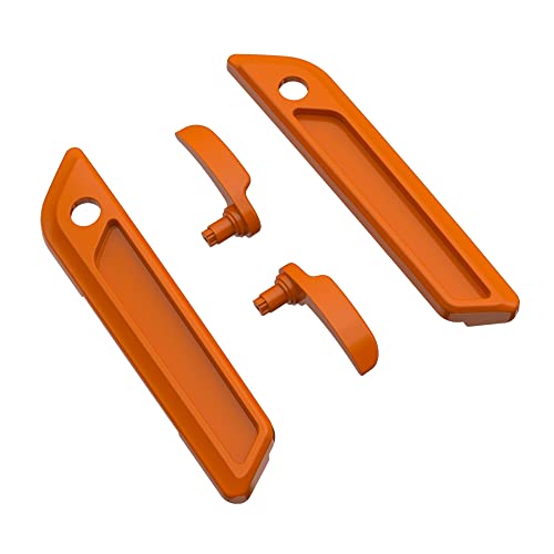 Advanblack Saddlebag Latches Covers, Lid Lifters Levers Fit for 2014+ Harley Touring Hard Saddlebags - Baja Orange - color: Baja Orange