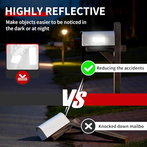 20 Pcs Super Reflection Reflective Stickers Made of 3M DG3, White Outdoor Waterproof Safety Reflective Tape for Car/Bike/Mailbox/Helmet/Truck - Safety Stickers White - color: White 20pcs