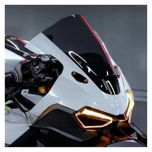 Motorcycle Windshield Windscreen for 675SR-R 675SR R, Motorcycle Windshield Accessories Front Spoiler Wind Deflectors - color: White grey A
