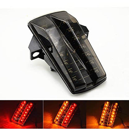 MZS Motorcycle Tail Light Turn Signal LED Integrated Blinker Smoke Compatible with SV650 2003-2008 / SV1000 2003-2007 - size: SV650/SV1000
