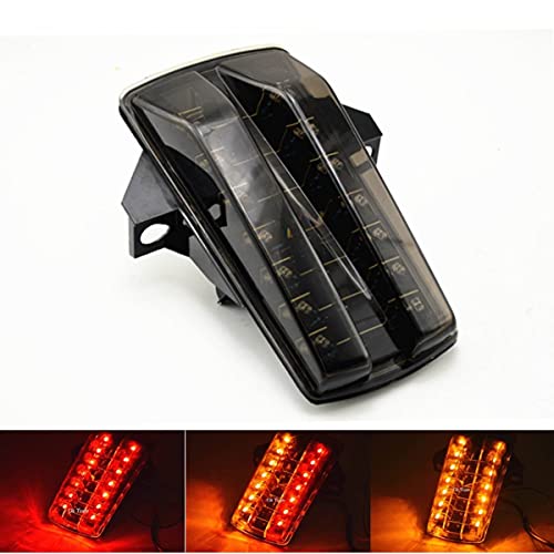 MZS Motorcycle Tail Light Turn Signal LED Integrated Blinker Smoke Compatible with SV650 2003-2008 / SV1000 2003-2007 - size: SV650/SV1000
