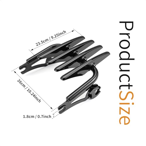Motorcycle Luggage Rack Luggage Support Shelf for Harley Touring Street Glide Road King Electra Glide 2009-2024 (Gloss Black)