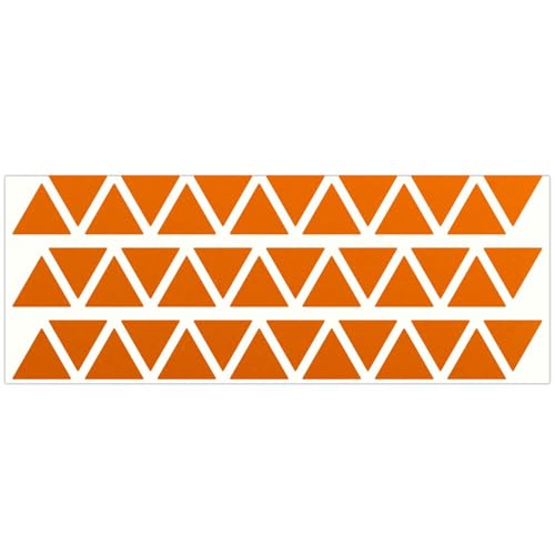 LiteMark Reflective Triangle Sticker for Bike, Helmet, Orange, 1 Inch - Pack of 42 Pcs - color: Orange