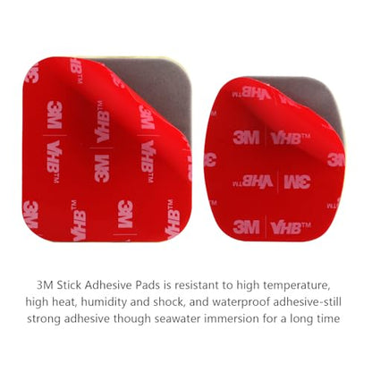 HSU Adhesive Mounts Helmet Adhesive Sticky Mounts Flat & Curved 3M Mount for All GoPro Cameras and Other Action Cameras
