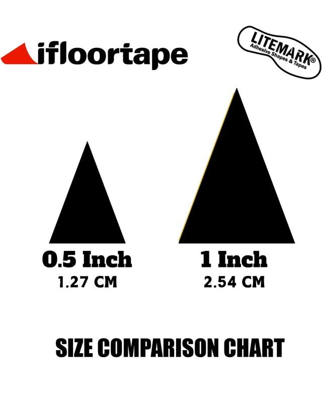 LiteMark Reflective Triangle Sticker for Bike, Helmet, Black, 1 Inch - Pack of 42 Pcs - color: Black