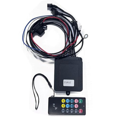 RGB LED Controller with APP & RF Remote Control, Multi-Zone Motorcycle LED Accent Strip Lights, Rock Lights with Brake & Courtesy Function, 12 DIY Modes, Music Sync, DC 12V - size: 14 Key RF Remote APP Controller