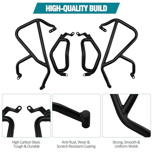 Highway Crash Bar Engine Guard Bumper Protector for Honda NX400 NX500 2024 2025 2026 NX 400 500 Motorcycle Frame Falling Protection Accessories (Upper and Lower)
