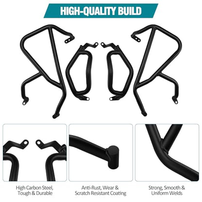 Highway Crash Bar Engine Guard Bumper Protector for Honda NX400 NX500 2024 2025 2026 NX 400 500 Motorcycle Frame Falling Protection Accessories (Upper and Lower)