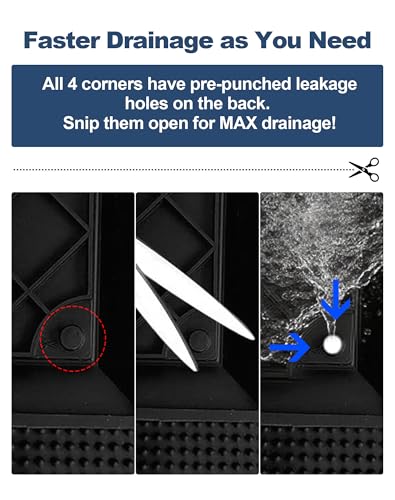 BEHERO Front Door Mat Outside Entrance, 36" x 17" Heavy Duty Rubber Outdoor Mats Enlarged for Entryway, Welcome Matt Outdoor, Dirt Trapping Waterproof - size: 1'5" x 3' (Rectangular)