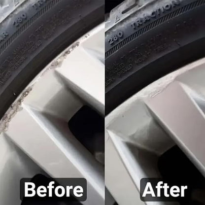 Wheel Cream, 50g Rim Scratch Repair Kit, Swirl Remover with Applicator Sponge Easy Buffing Care Design for Vehicles Trucks Rv Motorcycles Marine Auto Detailing Car