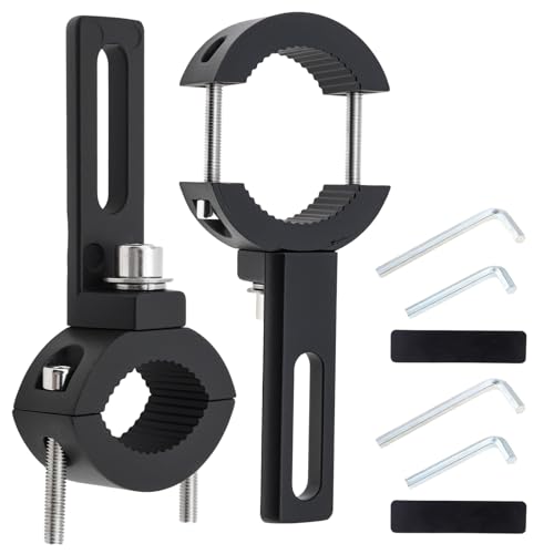 Windance Pack of 2, Light Bar Mounting Bracket, Foglight Clamp Auxiliary Light Fork Tube Clamps for Motorcycle Bicycle Scooter Mountain Bike ATV UTV (Medium) - size: Medium