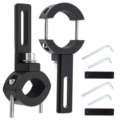 Windance Pack of 2, Light Bar Mounting Bracket, Foglight Clamp Auxiliary Light Fork Tube Clamps for Motorcycle Bicycle Scooter Mountain Bike ATV UTV (Medium) - size: Medium