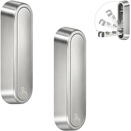 2PCS Foldable Wall Hooks, Flip Down Design with 40 lbs Heavy-Duty Capacity, Retractable Wall Hooks for Bathroom, Bedroom & Entryway Space Saving (Silver) - color: Silver, size: 2 Hooks