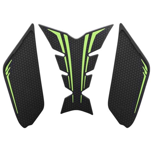 Motorcycle Tank Grip Protector Pads, Anti-Slip Honeycomb Design, Compatible with Suitable for Kawasaki Z900 2017-2025 (green) - color: green