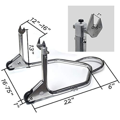 HTTMT- Motorcycle Stand Dirtbike Sport Bike Rear Wheel Lift Fork Swingarm Stand Paddock Stand [P/N: MT381-A-SR]