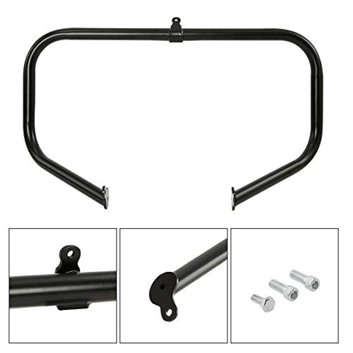 TCMT Highway Engine Guard Crash Bar Lower Vented Leg Fairing with 6.5" Speakers Fit For Harley Touring 2014-2024 Road King Road Glide Street Glide Electra Glide - color: Black Crash Bar, Standard Leg, size: Style B Lower Vented Leg