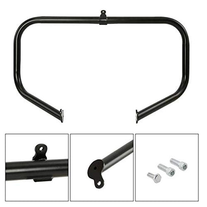 TCMT Highway Engine Guard Crash Bar Lower Vented Leg Fairing with 6.5" Speaker Pod Fit For Harley Touring 2014-2024 Road King Road Glide Street Glide Electra Glide - color: Black Crash Bar, Standard Leg, size: Style C Lower Vented Leg