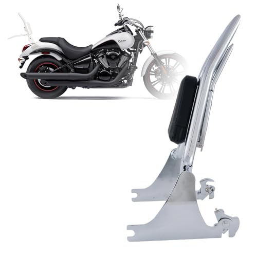 Kinglemc Sissy bar Backrest Luggage Rack for Harley Breakout FXSB FXSE FXST with Docking Kit (Chrome-Upgrade) - color: Chrome-Upgrade