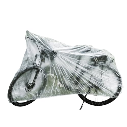 2PCS Motorcycle and Bicycle Cover - Transparent Waterproof + Secure Closure Design - Made of High-Strength Plastic, Lightweight and Portable, Effortless Quick Installation
