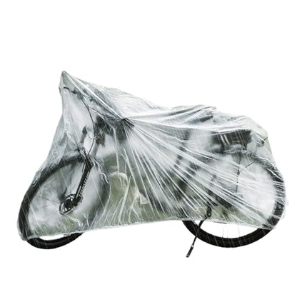 2PCS Motorcycle and Bicycle Cover - Transparent Waterproof + Secure Closure Design - Made of High-Strength Plastic, Lightweight and Portable, Effortless Quick Installation